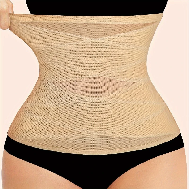 

New women's waist belt, waist cinching shapewear, beautiful body cinching pants, mesh breathable cross mesh thin design, hip lifting high waist shapewear, sports waist cinching shapewear