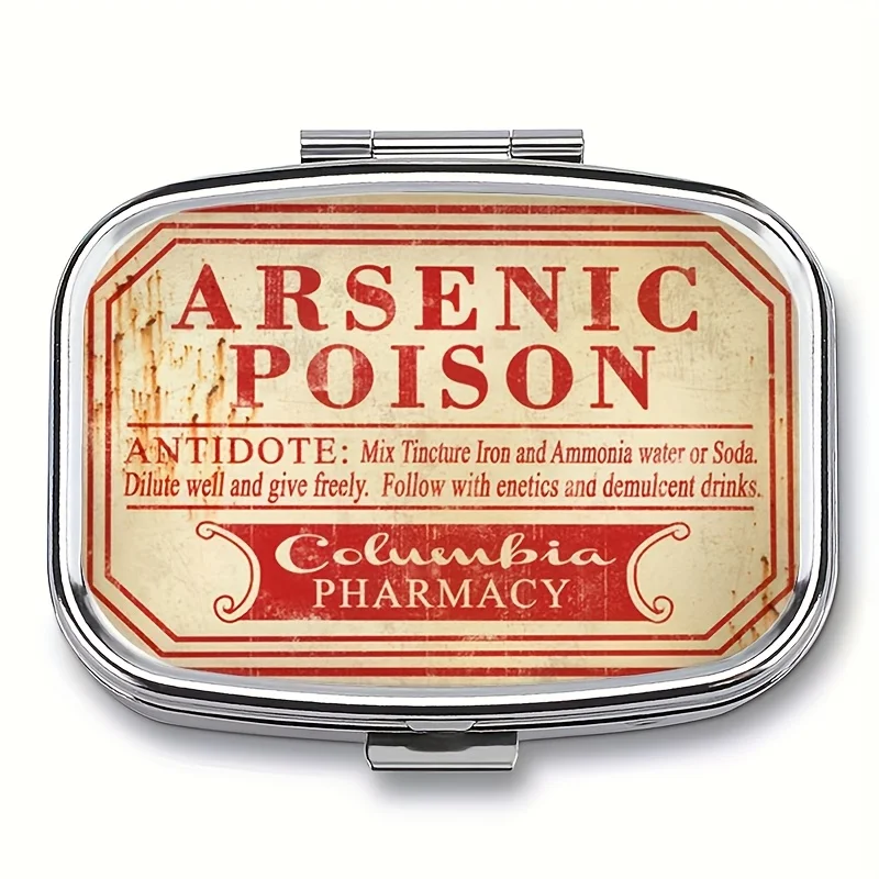 Portapillole vintage Arsenic Poison, 2 scomparti.