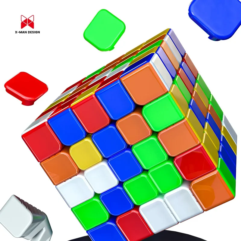 QiYi XMD Hong-Cube Magique Magnétique de Vitesse pour Enfant, Jouet Fidget Professionnel de 14 à 5 m, Puzzle de 5x5x5