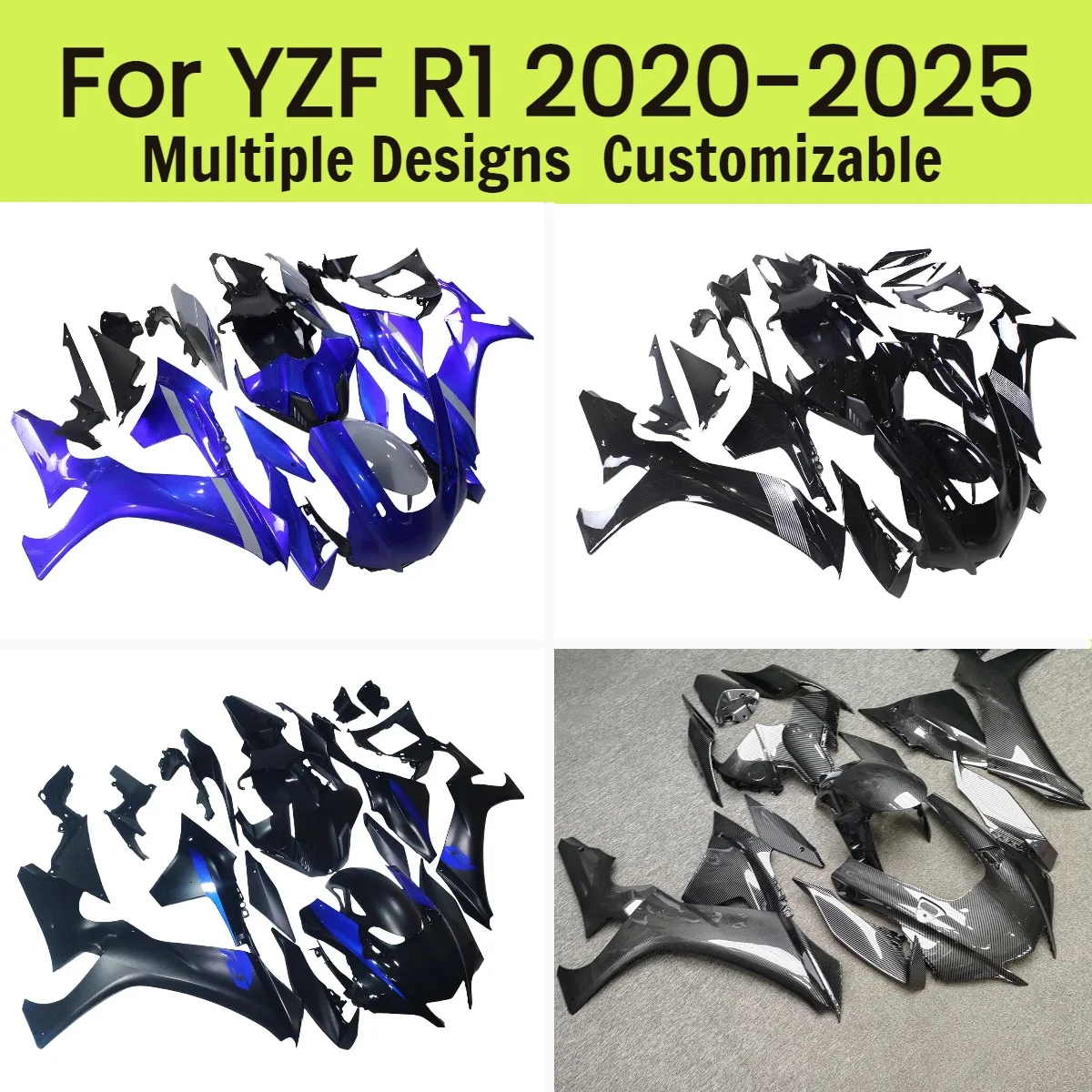 

ABS Fairings YZF R1 2020-2025 Aftermarket Motorcycle Injection Molded Fairing Kit for YAMAHA YZFR1 20-25