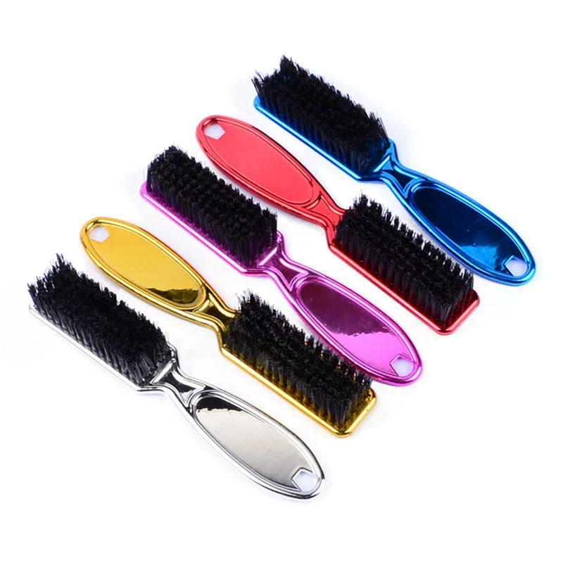 

Six Colors Comb Small Beard Styling Brush Professional Shave Beard Brush Barber Vintage Carving Cleaning Brush Barber Tools