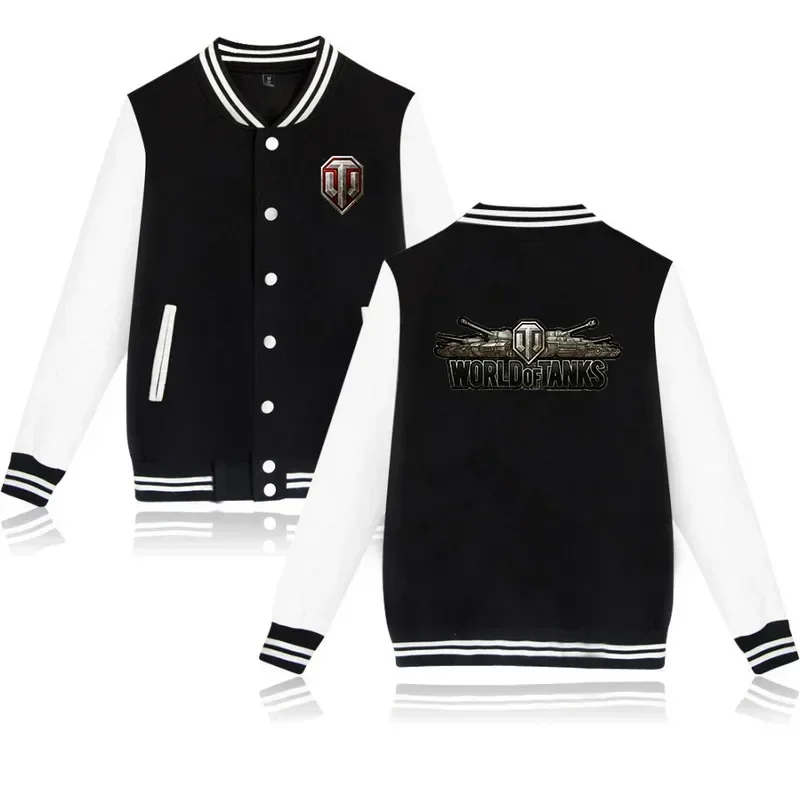 Game World Of Tanks Varsity Baseball Bomber Jacket Men Women Hip Hop Harajuku Jackets Streetwear Boys Girls Loose College Coats