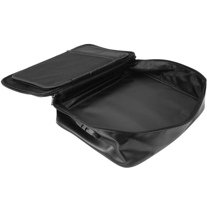 Borsa portadocumenti ignifuga con serratura, scatola portadocumenti impermeabile con maniglia, cassetta portadocumenti sicura per l'home Office, foto