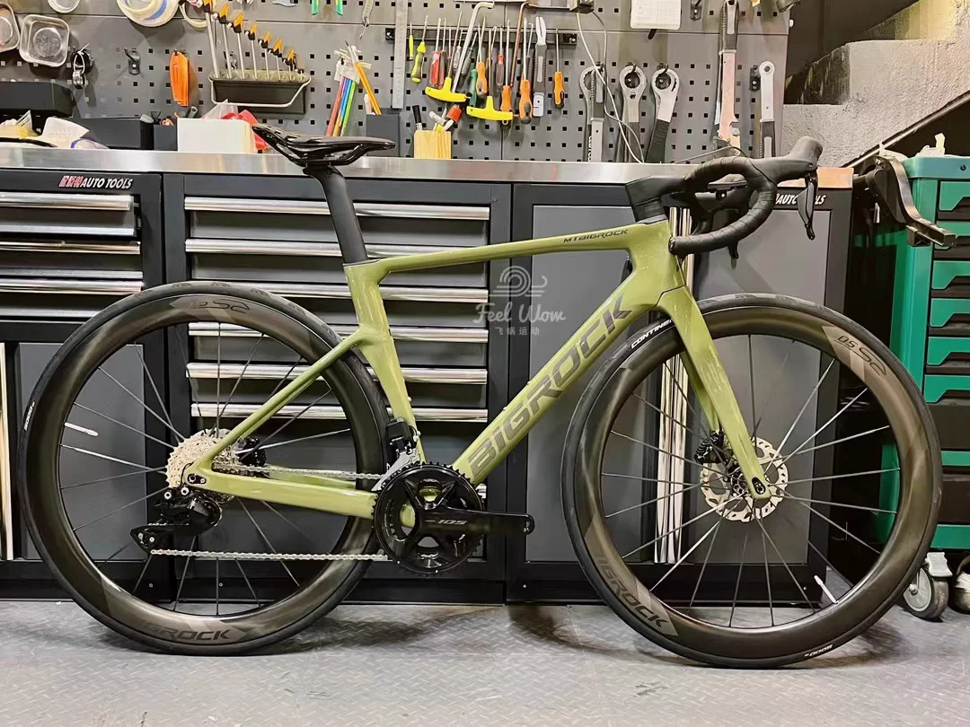 

UCI Certification Passed BigRock windbreaker aerodynamic aeroad carbon road bike frame With two seat tubes for more colors