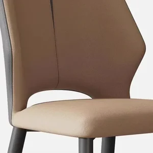 Hotel Lederstuhl Casual Party Mini Essstuhl Luxus fröhlicher Küche Essstuhl Essstuhl Essstuhl 6 Hauptverkauf Luxus -Esszimmerstühle - №5