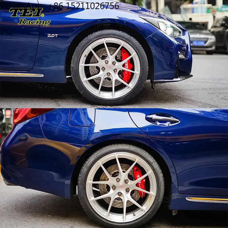 Front 6 Piston and Rear 4 Piston Caliper BBK Auto Brake System for INFINITI Q50 18 Inch Rim