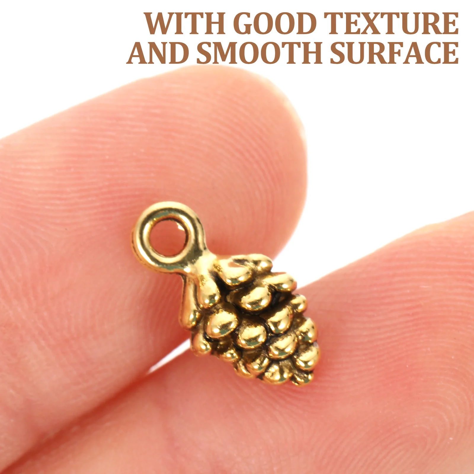 

60pcs Pine Cone Pendant Alloy Charms for Bracelets Necklace Earring DIY Jewelry Making Supplies Decorative Pendants Crafts