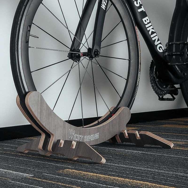 WEST BIKING Bicycle Parking Rack Indoor Bike Storage Stand Road Mountain Bike Maintenance Support Wooden Bicycle Rack Holder