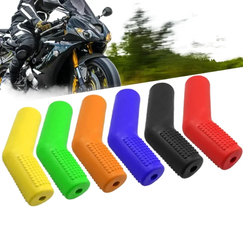 Protecteur en caoutchouc de coussinet de pied de levier de changement de vitesse de moto antidérapant Durable + étui de couverture de chaussures de bottes de levier de vitesse, ajustement universel
