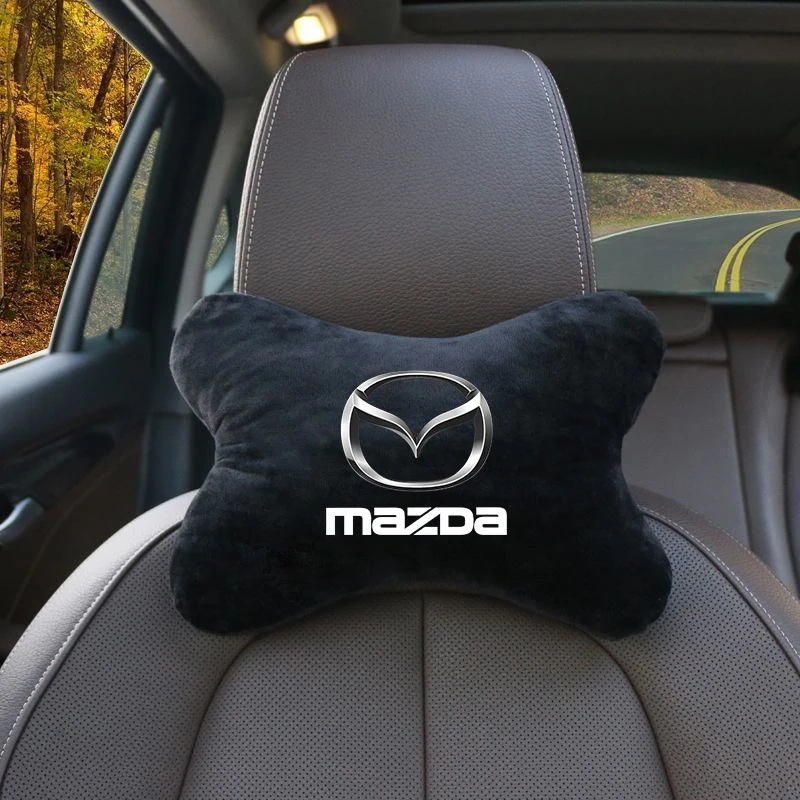 Car Headrest Neck Support Seat Auto Breathable Pillow Protector Neck Compatible For Mazda 6 3 CX5 5 2 323 CX7 Demio Atenza Axela