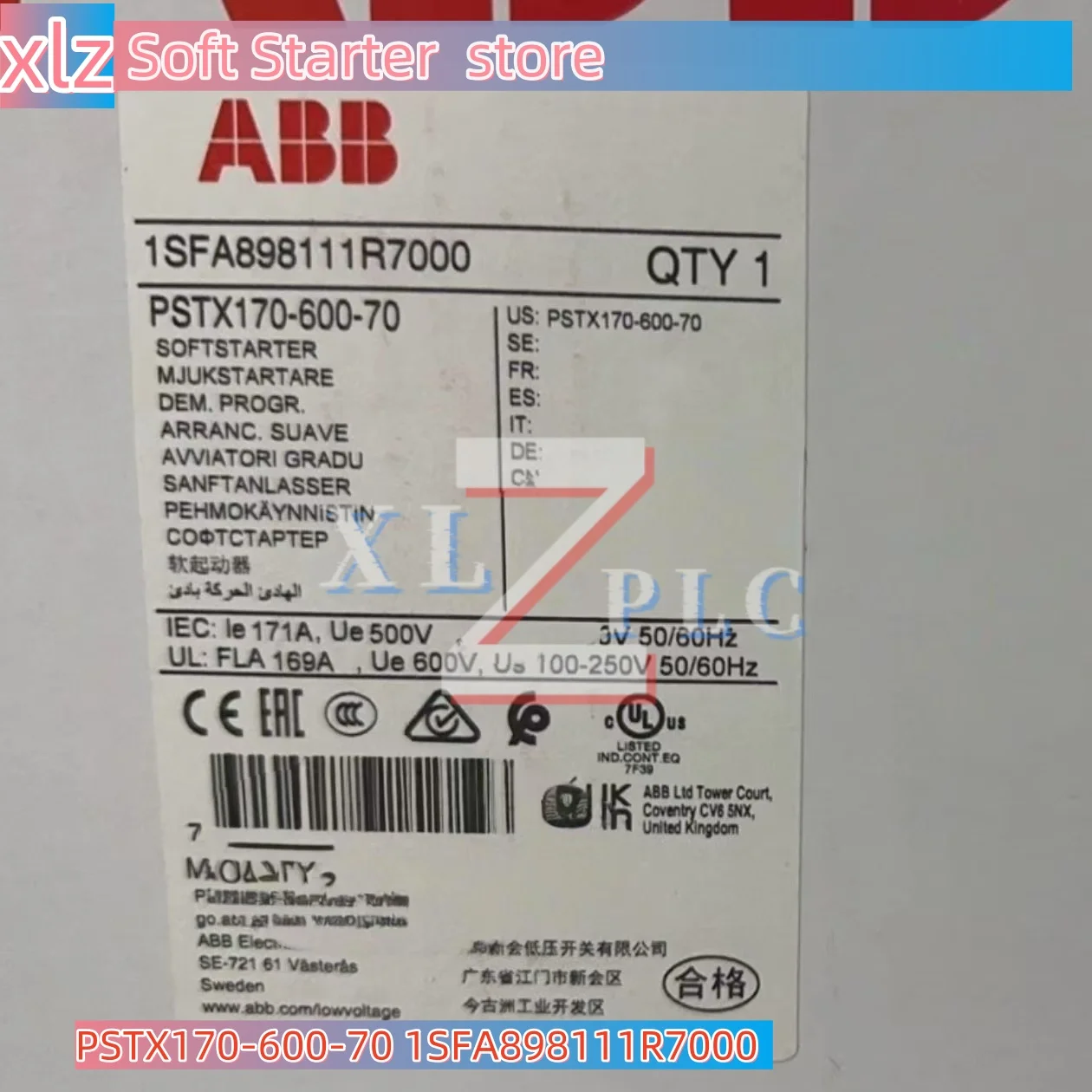 

new in stock PSTX170-600-70 1SFA898111R7000 Soft Starter