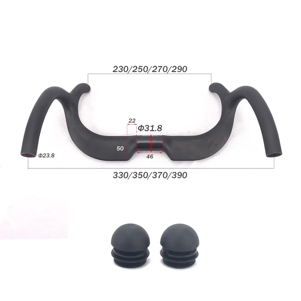 STLF Winowsports New Cycling Track Sprinter Bar Carbon Road Handlebar 31.8mm 330-390 14Degree Competition Racing Bars Ultra Ligh