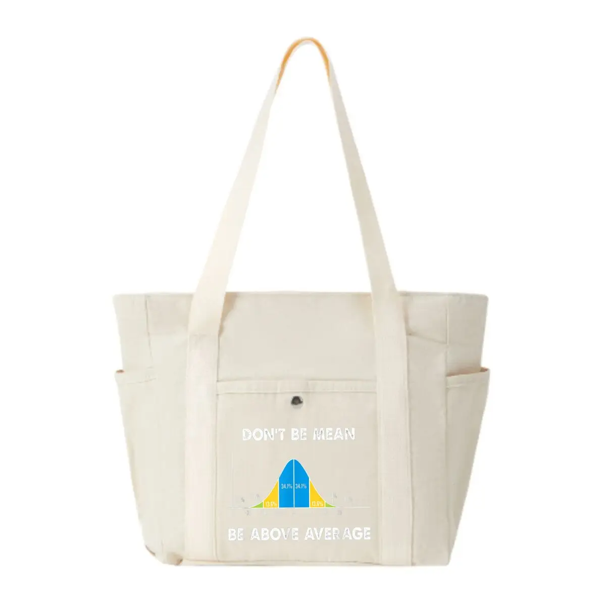 

Don't Be Mean Bell Curve Themed Design Single Handbag Shoulder Bag Campus Student Tote School Bag