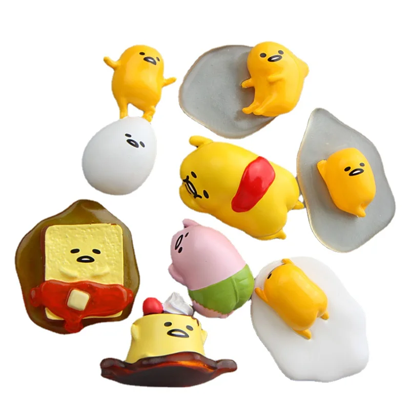 Hobbies Action Figures Gudetama Creative Three-dimensional Magnetic Buckle Refrigerator Sticker Mobile Phone Case Material Gift