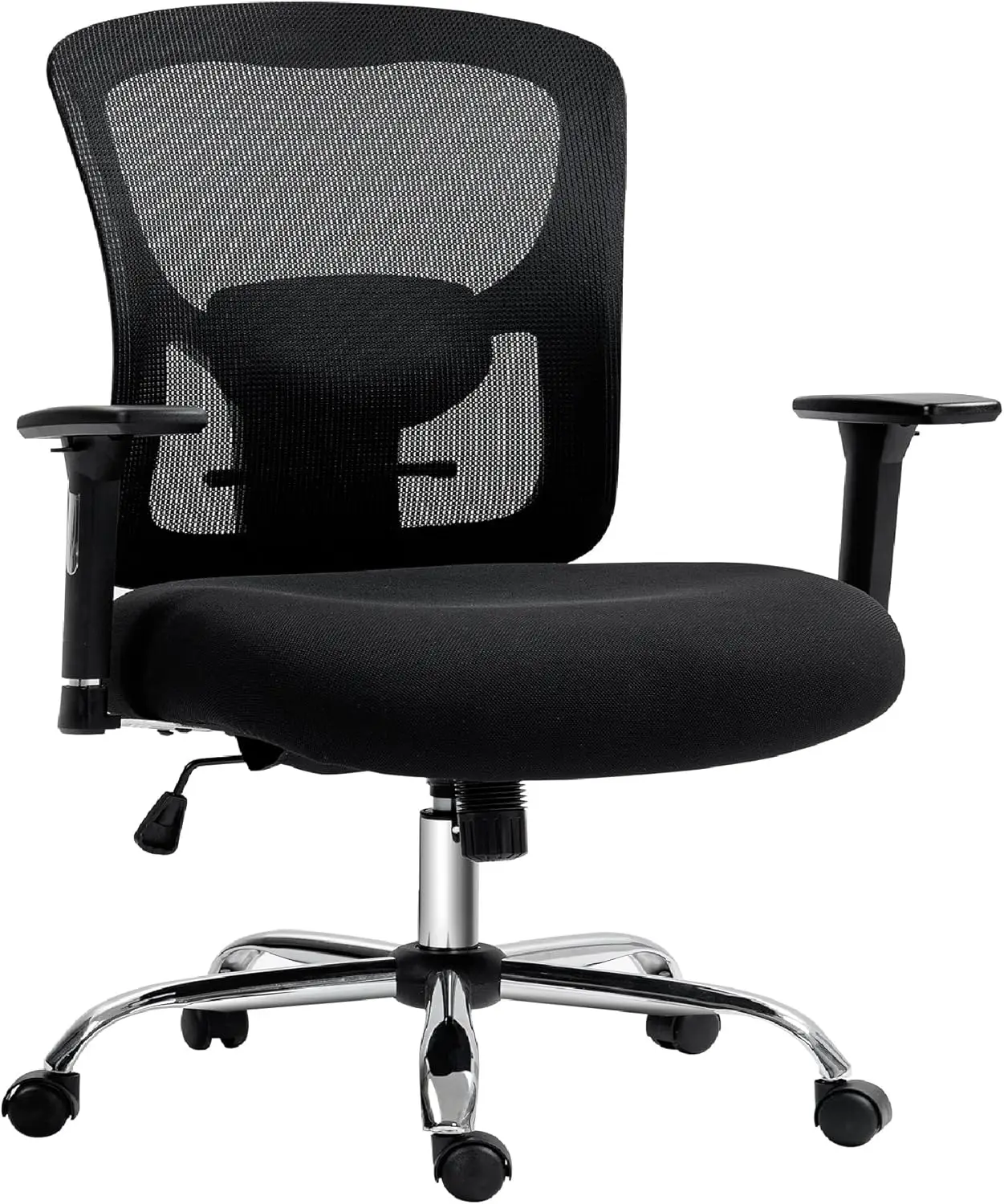 

Big And Tall Office Chair 600Lbs, Ergonomic Computer Desk Chair For Heavy People With 4D Adjustable Armrest And Lumbar Support,