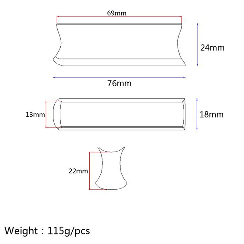 Guitar Slide Steel Solid Stainless Tone Bar Hawaiian Slider For Acoustic Electric Guitar Instruments Portable(Chrome Color)