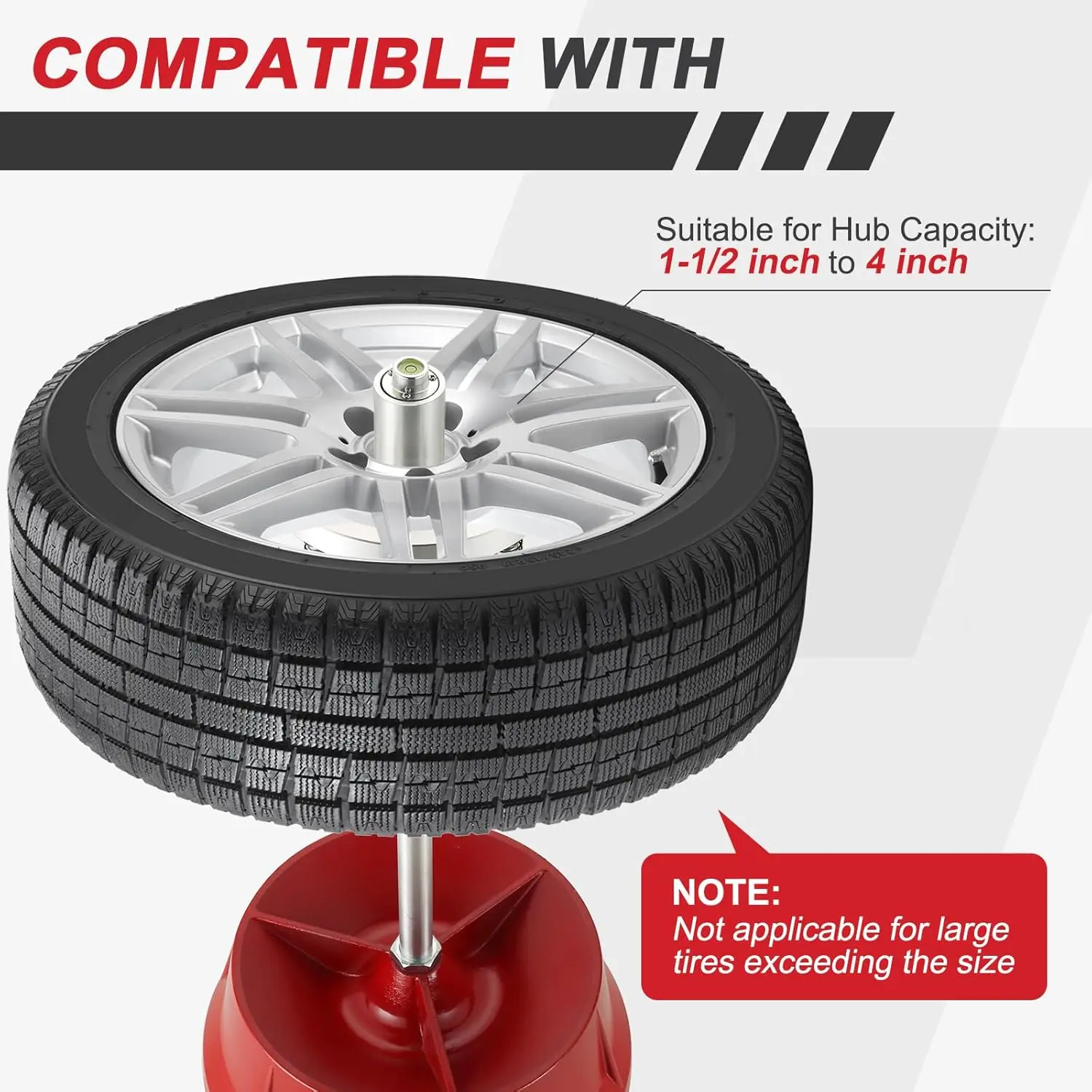 موازن عجلة الفقاعات المحمول |   موازن العجلات المحمول عالي التحمل مع موازن الإطارات على مستوى الفقاعات متوافق