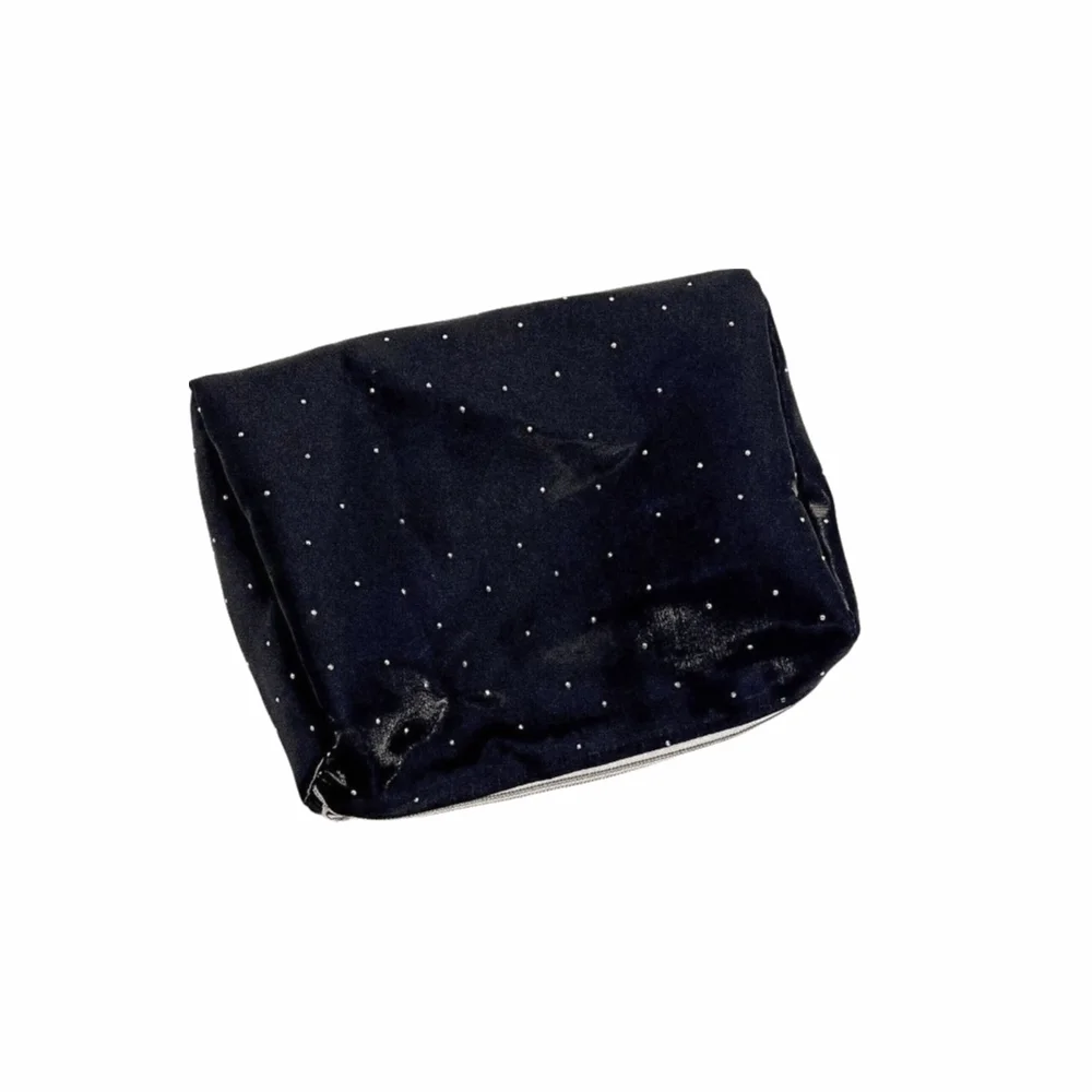 Fashion Rhinestone Small Makeup Bag Beaded Bowknot Multi-purpose Cosmetic Bag Storage Bag Travel