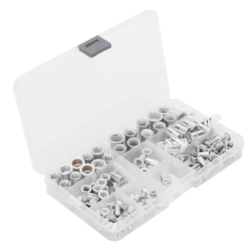 165pcs / Box Aluminum Rivet Nut Insert Nut Accessory Set M3 / 4 / 5 / 6 / 8 / 10