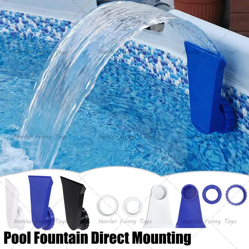 Pool Fountain Direct Mounting Compatible With Bestway or Intex Nozzles Pool Waterfall Easy To Install, Suitable for Pool Parties