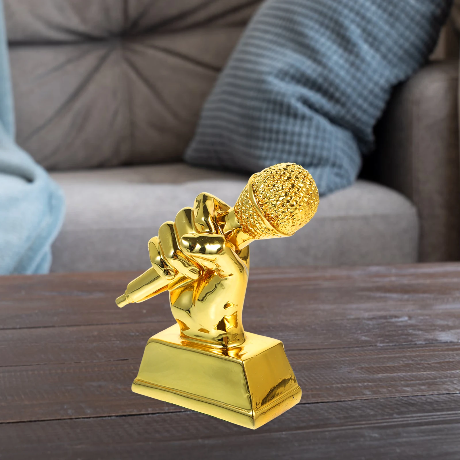 

Singing Award Trophy Kids Competitions Resin Microphone Music Trophies Students Award Ceremonies Classroom Supplies Exquisite