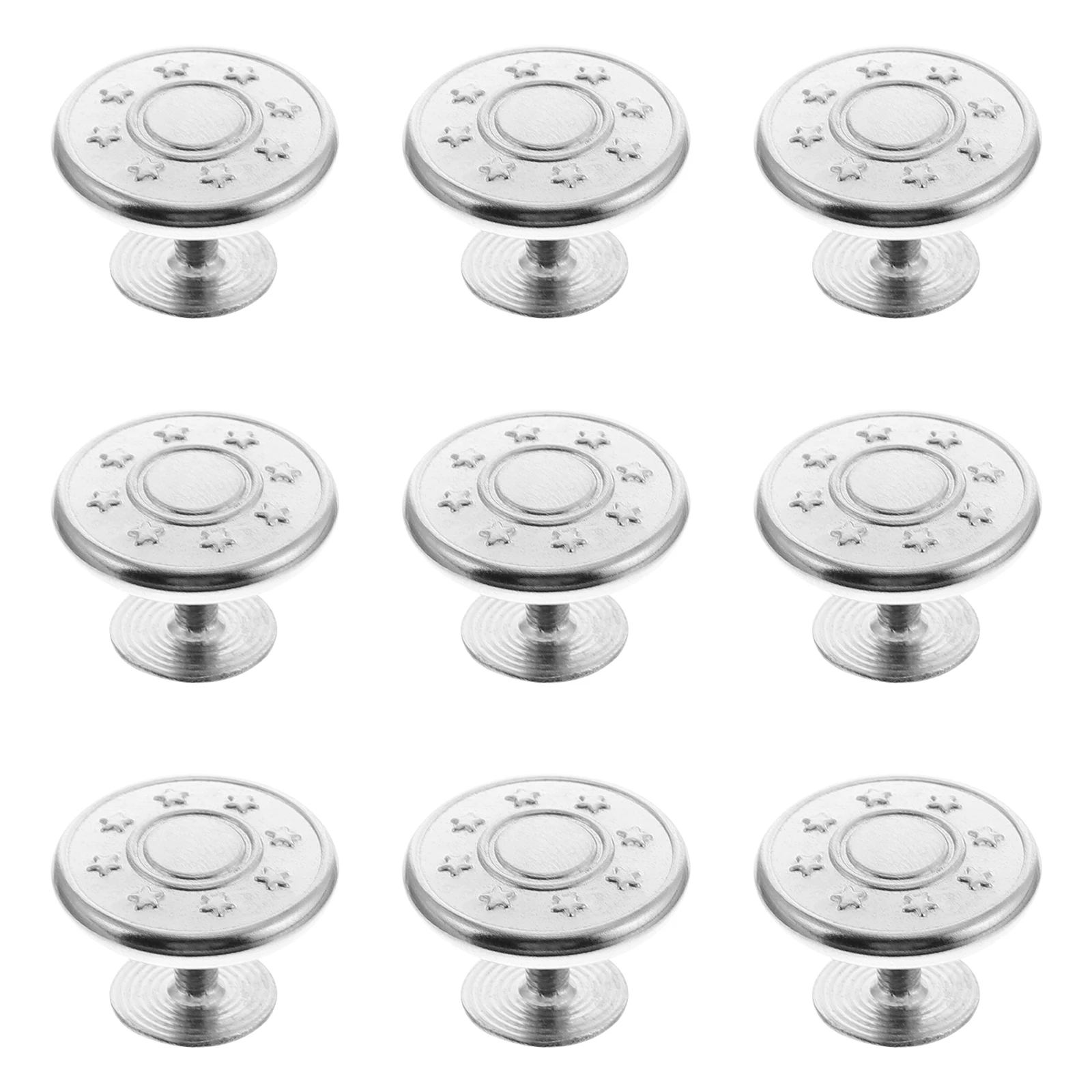 

10pcs Jeans Buckles Nail-free Detachable Smooth Surface Non-slip Pants Buttons Adjustable Waist Extender for Women Trousers