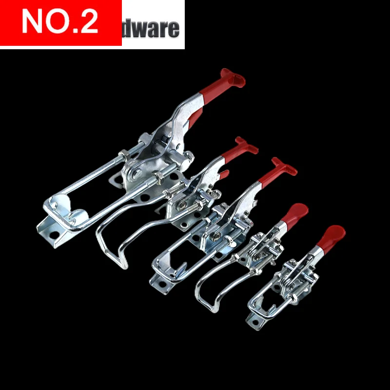 304 Stainless Steel / Iron galvanized Quick Fixture Adjustable Buckle Lock Clamp Box Buckle Horizontal Fixture Door Bolt Clamp