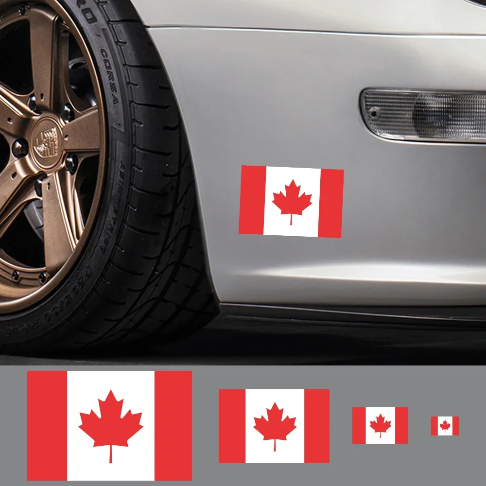 3PCS Canada Flag Waterproof Vinyl Car Sticker Decal for Car Motorcycle Helmet Laptop Tank Fairing Auto Exterior Styling Decal