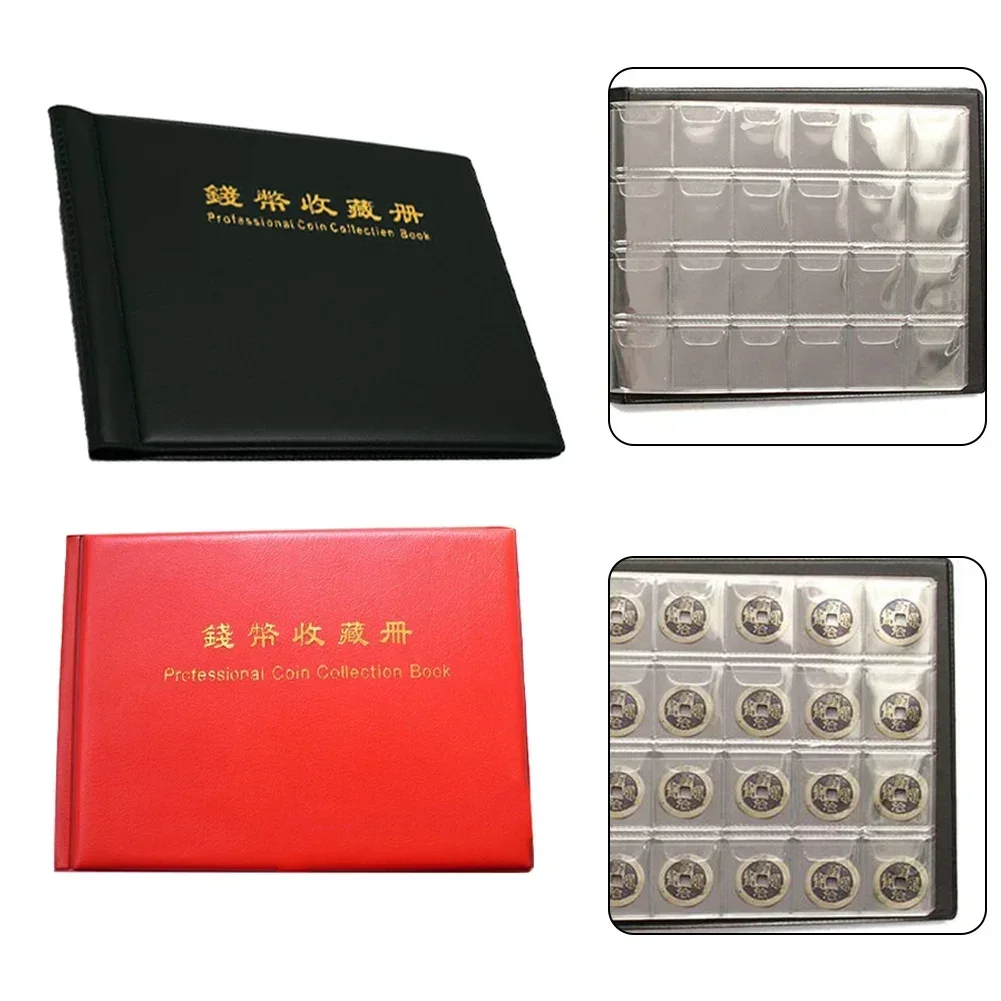 240pcs Coin Collection Album Organizer Tool Coins Scrapbook 2-euro Coin Sheets Professional Coin Medallions Storage Bag