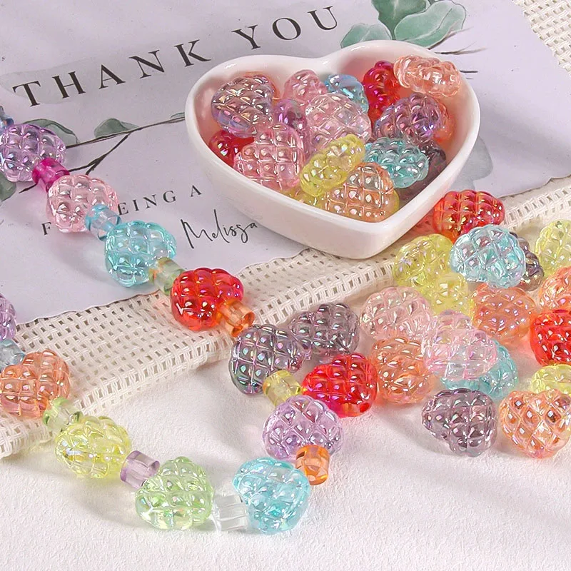 Waffle Lingge Love DIY Beaded Handmade Earrings Necklace Bracelet Mobile Chain Pendant Jewelry Scattered Bead Accessories