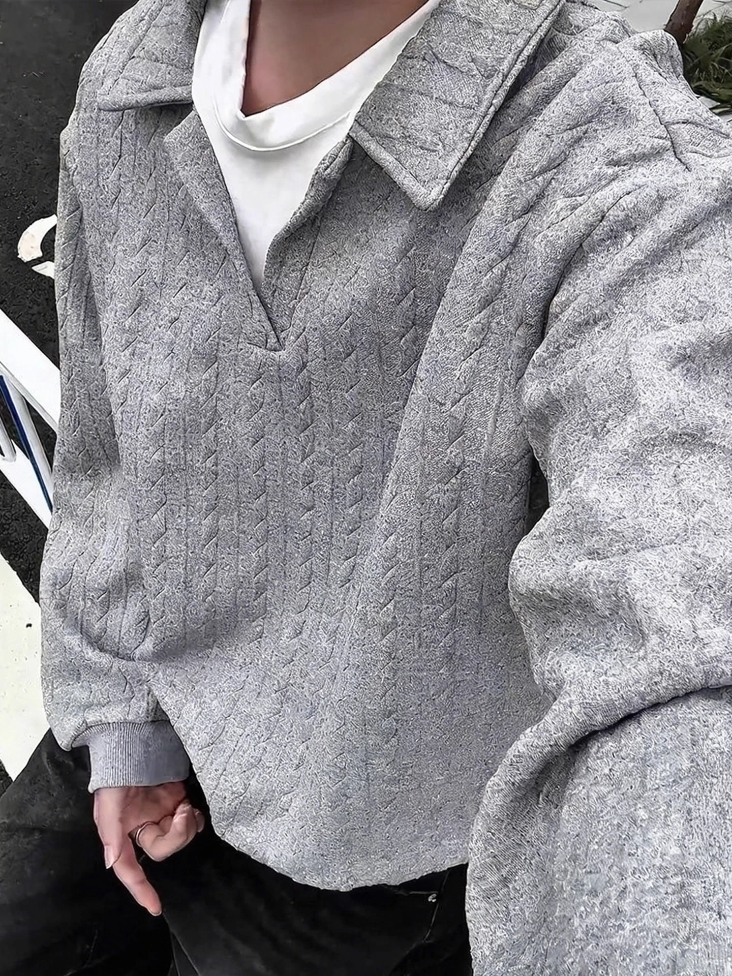 

American Sle Casual Knitted Sweatirt Men's Winter Loose Fit Versatile Heavyweight Comfortable Long Sve Crew Ne Top