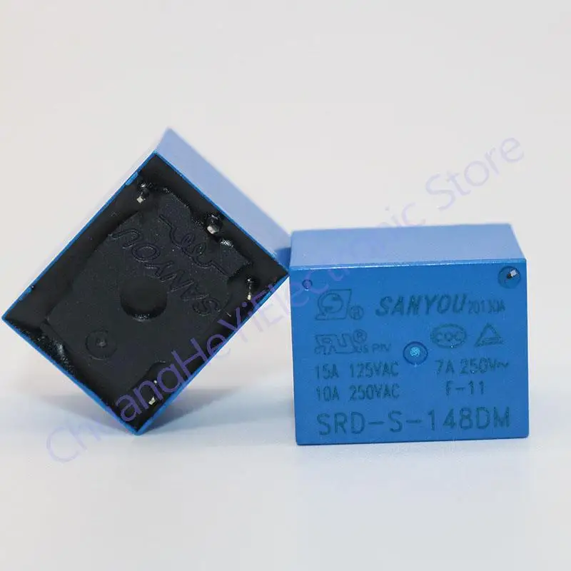 5PCS SANYOU SRD-S-105DM SRD-S-112DM SRD-S-124DM SRD-S-148DM 4PIN 10A 5VDC 12VDC 24VDC Power Relay Replaceable (JQC)HF3FF