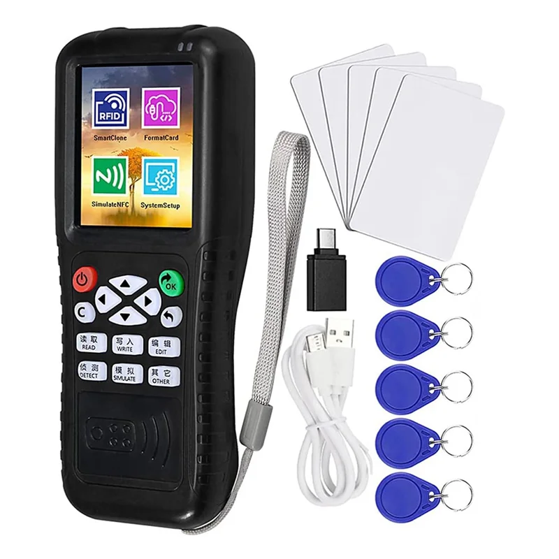 

Multi Frequencies RFID Smart Card Programmer, RFID Reader Writer Duplicator, NFC Reader, Encrypted Card Decoder