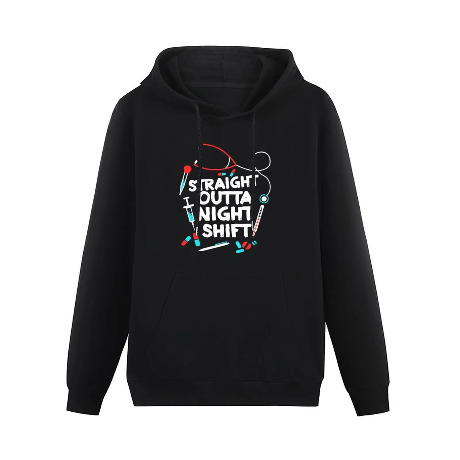 Straight Outta Night Shift Shirt - Night Shift Nurse Pullover Hoodie mens clothing designer hoodies