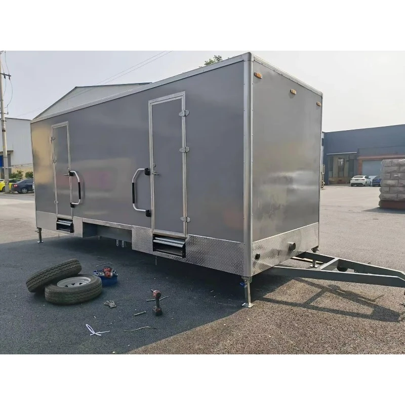 Customized High Quality Prefab Outdoor Portable Movable Toilet And Shower Trailer Toilet Trailer With Shower Room Price