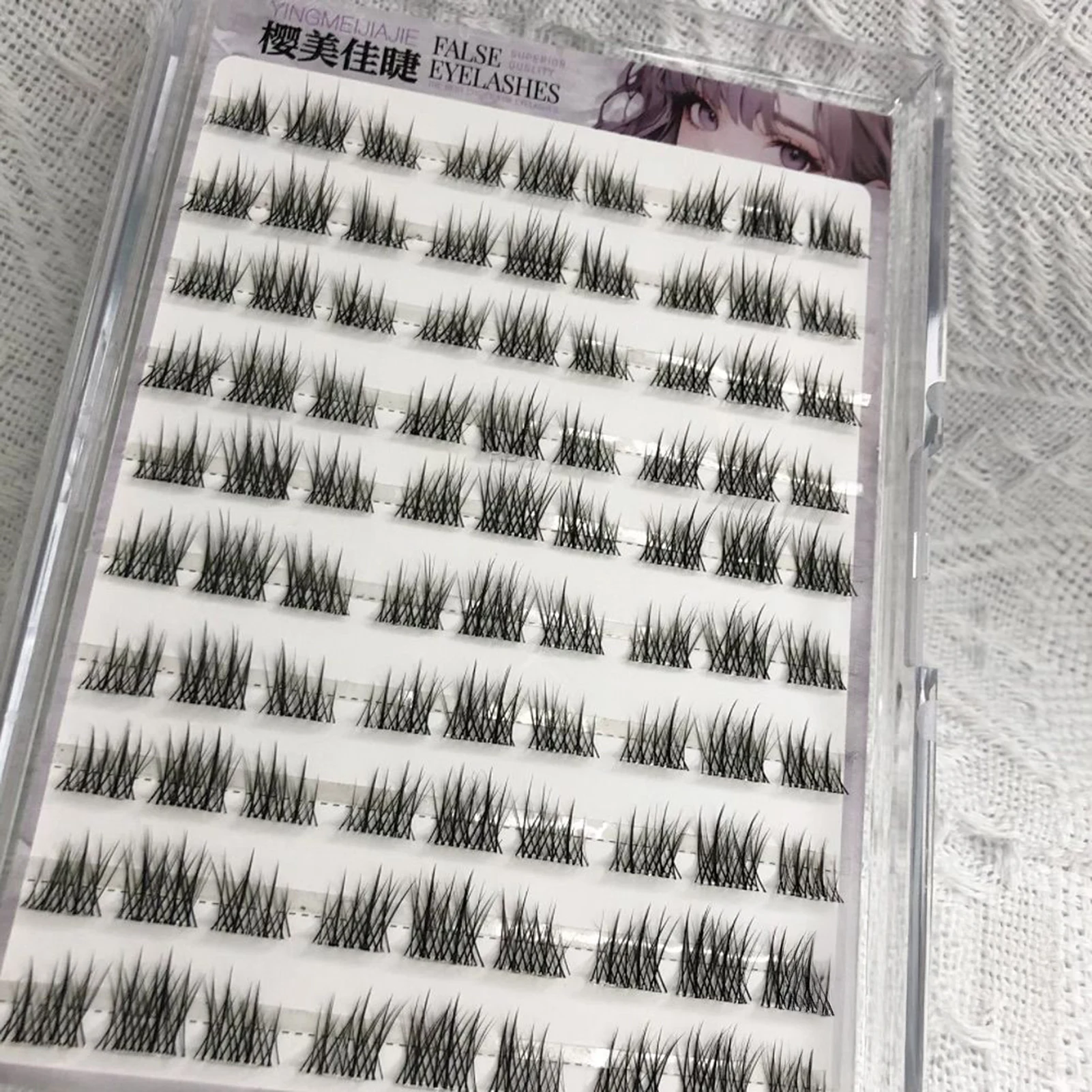 接着剤不要のつけまつげ ナチュラルなタンポポ風つけまつげ 3Dドールマンガ風 11-13mmミックス長さ デイリーマツエク サロンメイク