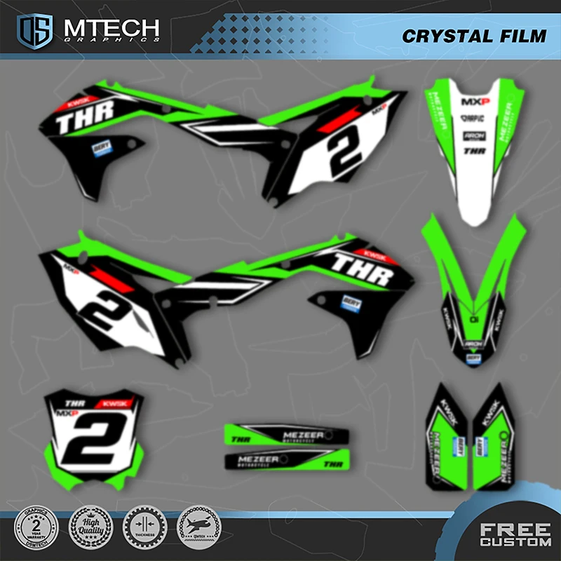

DSMTECH Graphics Background Decals Stickers For Kawasaki KXF450 KX450F 2016 2017 2018