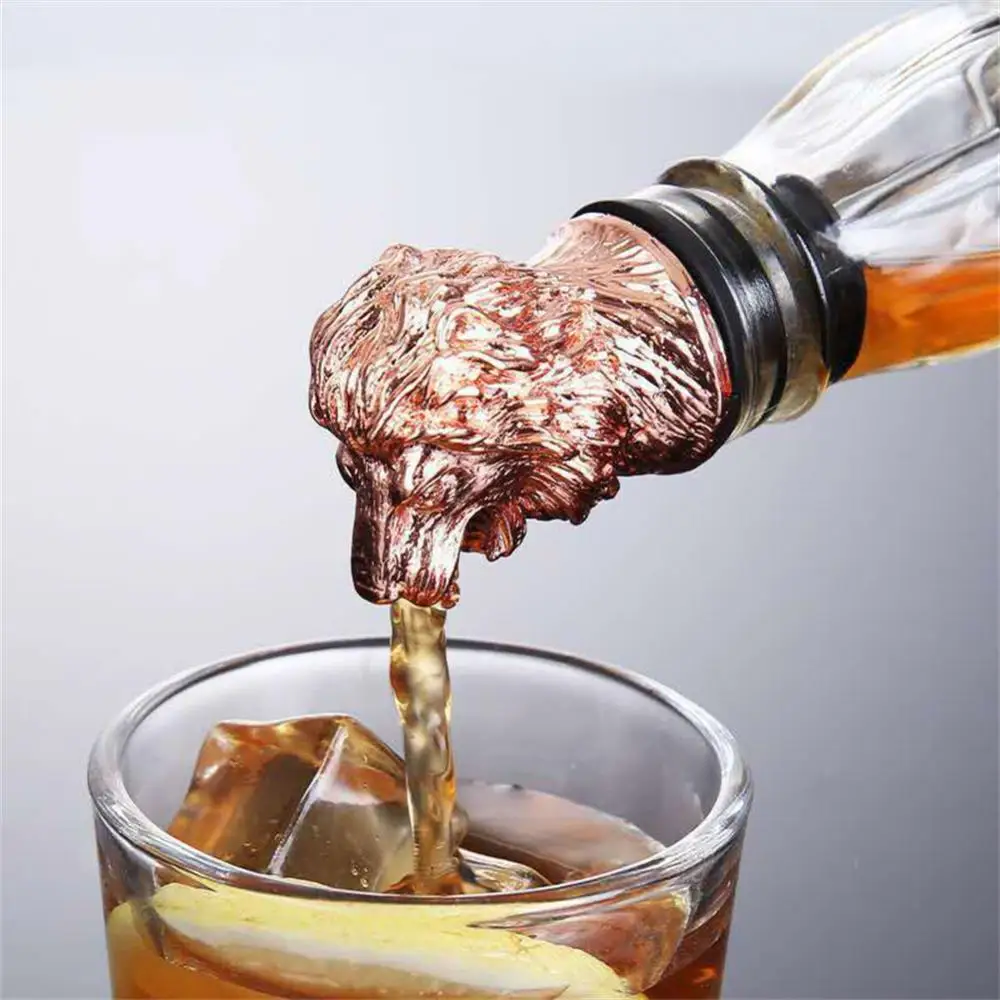 Wine Pourer Deer Elk Lion Wine Stopper Stainless Steel Bartender Tool Deer Head Wine Mouth Wedding Party Bottle Stoppers image 4