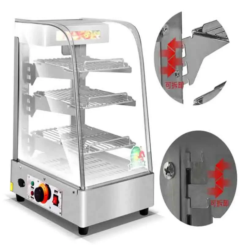 A61 Commercial Desktop Tempered Glass Cabinet Thermostatic Display Cabinet for Deli Burger Breakfast Shop