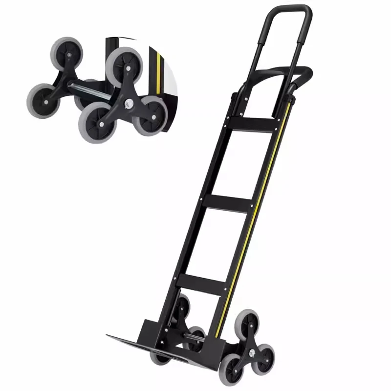 Stair-climbing Cart Load Capacity 200KG Aluminum Alloy Folding Cart Grocery Shopping/Warehouse Transport