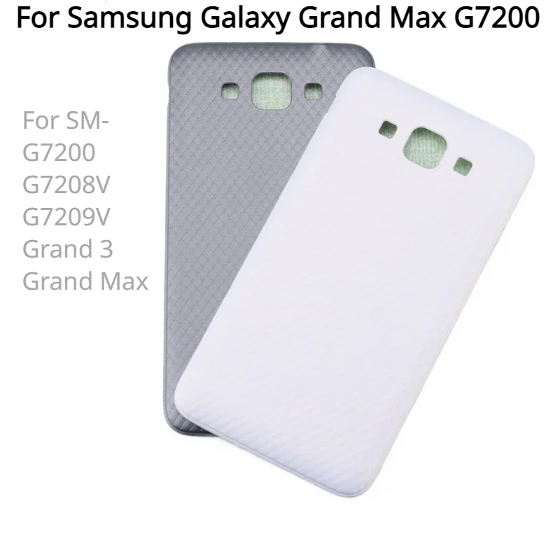 For Samsung Galaxy Grand Max 720 G7200 G7208V G7209V Grand3 Grand Max Glass Panel Battery Back Cover Rear Door Housing Case