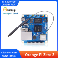 Orange Pi Zero 3 4G 2G 1G RAM Allwinner H618 64-bit USB2.0 Dual Band WiFi5+BT 5.0 Gigabit LAN Port Mini PC Smart Single Board