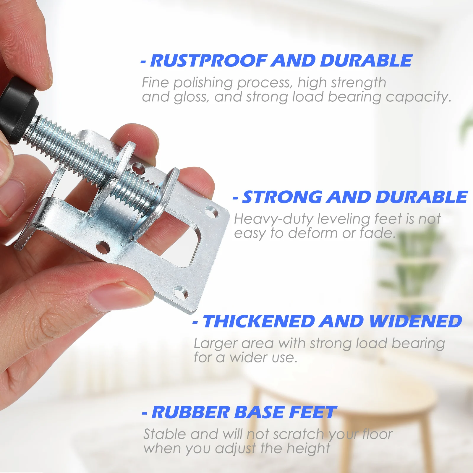 DOITOOL 4pcs Leveling Feet Heavy Duty Furniture Levelers Duty Leveling Feet Adjustable Leveler Legs for Cabinet Table Workbench image 6