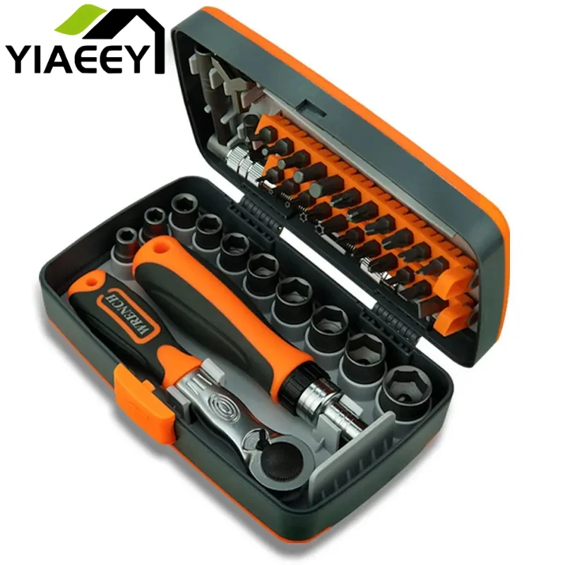 38 In 1 Multipurpose Screwdriver Bit Set Household Labor Saving Tool Kit Combination Ratchet Wrenches Hand Tool Sets