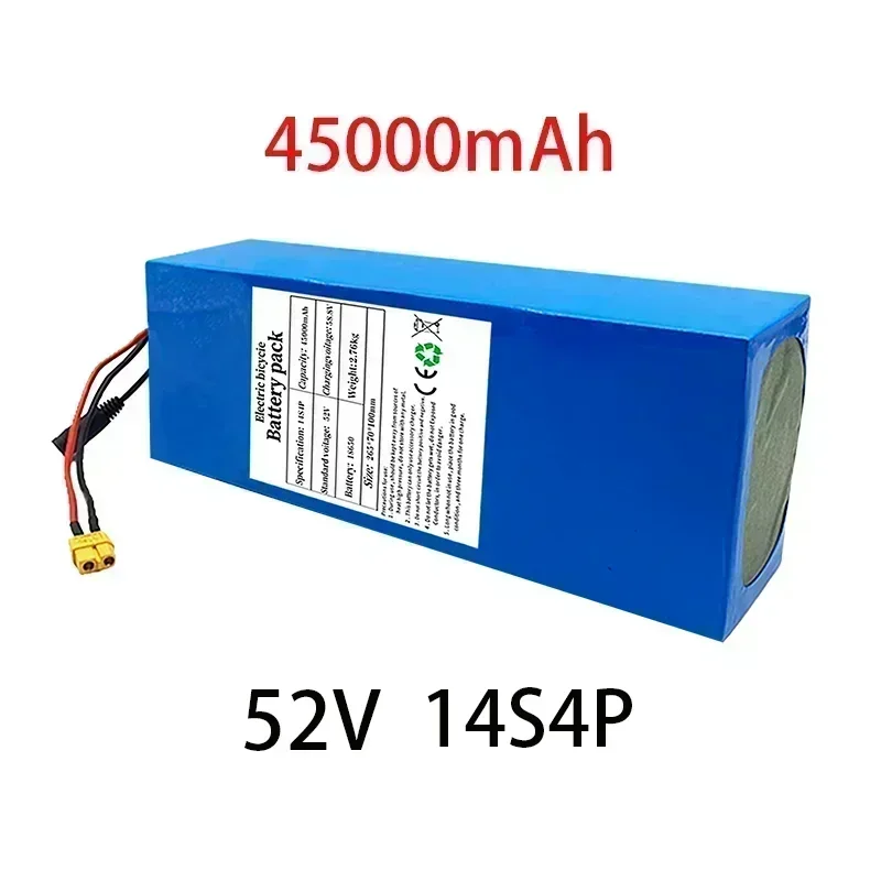 2025 latest 52V 14S4P 18650 lithium battery 2000W,suitable for balance bikesbicycles,scooters tricycles etc.( Bms 58.8V charger)