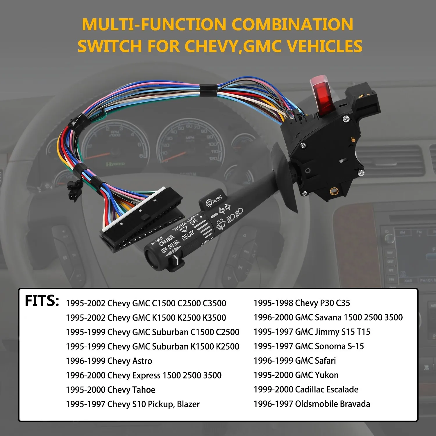 2330814 26100985 26036312 مثبت السرعة ممسحة زجاج أمامي الذراع بدوره إشارة رافعة التبديل ل 1995-2002 تشيفي C1500 C2500 C3500