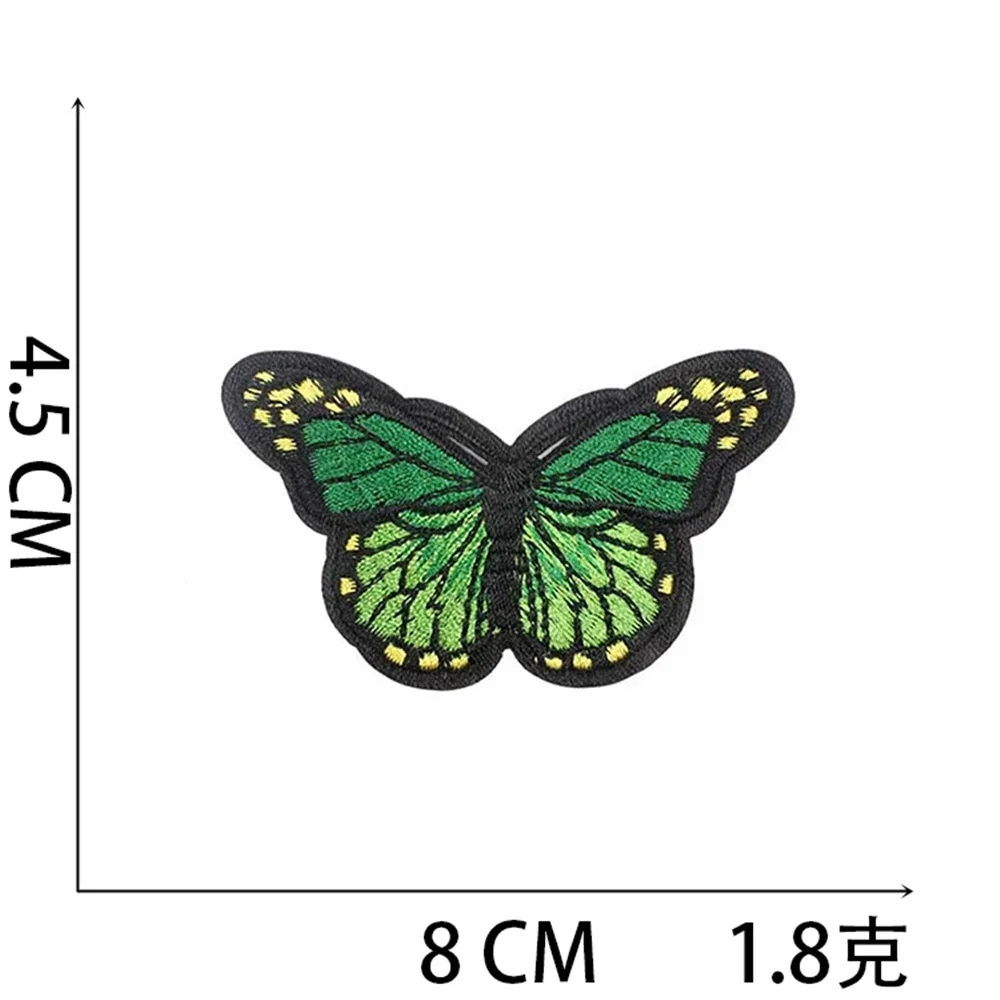 Embroidered Patch Iron On Patches for Clothing Pocket Butterfly Clothes Stickers Fabric Sewing Thermal Adhesive Applique Fusible