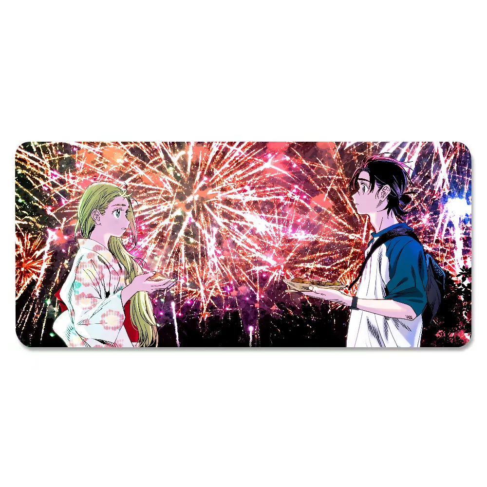 S-Summer T-Time R-Rendering Mousepad Large Anti-Slip Mouse Pad Stitched Edges Mat Durable Desk Laptop Gaming​ Keyboard Pad XXL