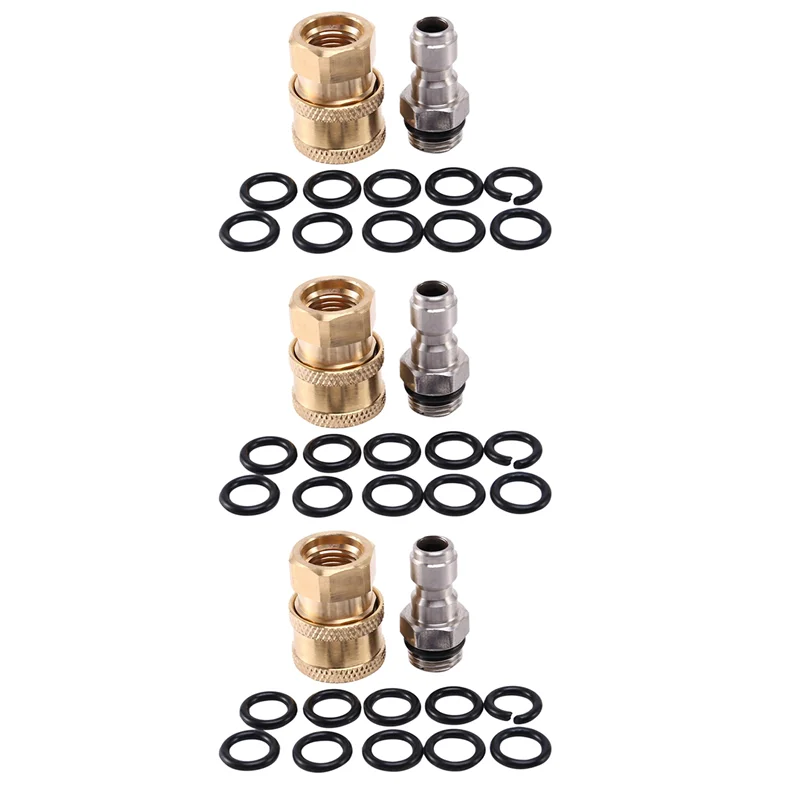 

AB42-Pressure Washer Adapter Set,1/4 Inch Quick Disconnect Kit With 30 Pack O-Ring.5000 Psi
