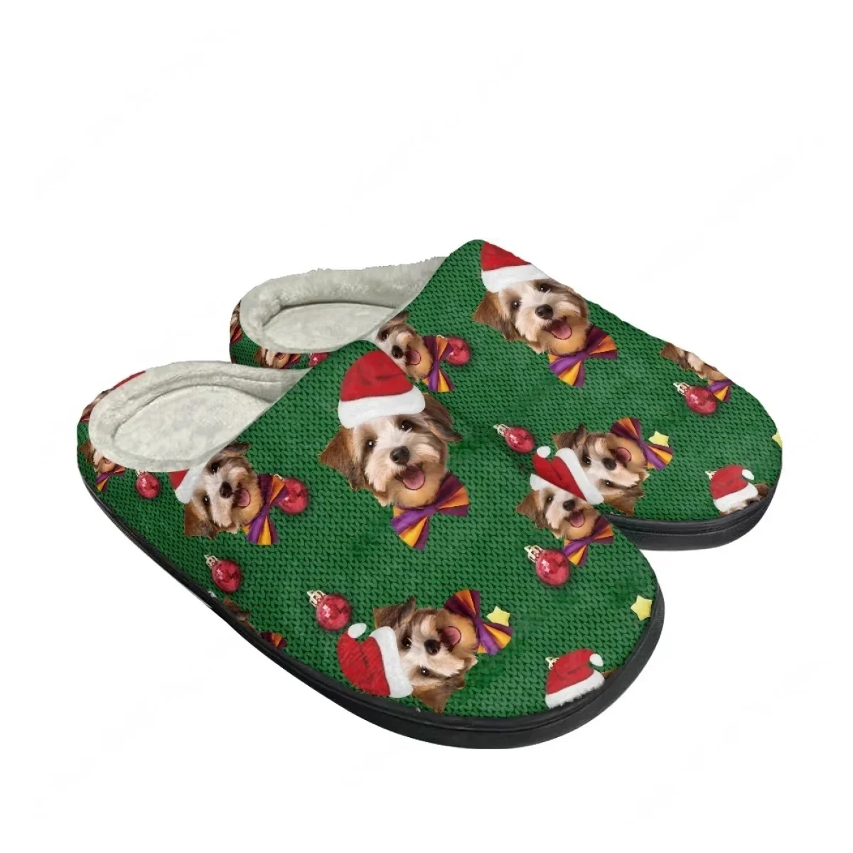

Christmas Bow Tie Dog Alpaca Sloth Cute Cat Home Cotton Slippers Mens Womens Teenager Plush Bedroom Keep Warm Custom Slipper